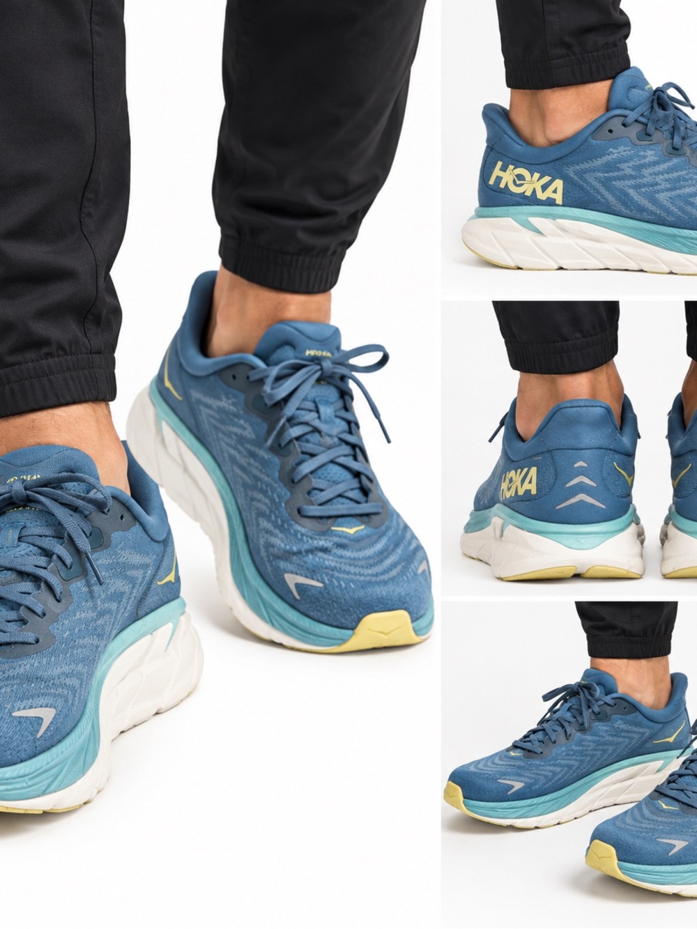 Hoka One One Blue and Yellow Men's Running Shoes size 10.5D